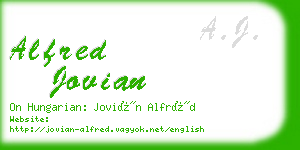 alfred jovian business card